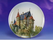 Antik VILLEROY & BOCH fali dísz tál 1903