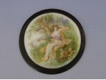 Régi porcelán plakett allegorikus jelenettel