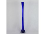 Régi kék fújtüveg szálváza 59.5 cm