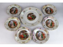Régi KAHLA porcelán süteményes készlet