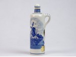 Régi DELFT Holland porcelán palack tégely