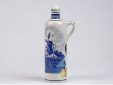 Régi DELFT Holland porcelán palack tégely