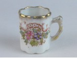 Antik kisméretű porcelán kávéscsésze