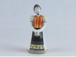Régi hollóházi porcelán menyecske 11 cm