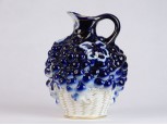 Régi leningrádi szőlőfürtös porcelán kancsó
