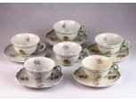 Régi Zsolnay porcelán teáskészlet
