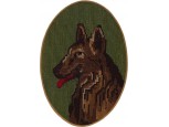 Régi németjuhász kutya gobelin porté 1936