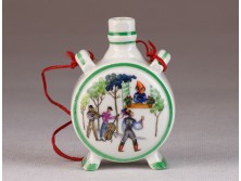 Régi Zsolnay magyaros porcelán kulacs