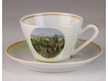 Régi porcelán kávéscsésze BASTEIBRÜCKE
