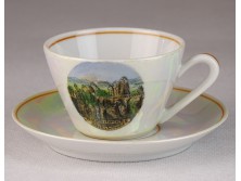 Régi porcelán kávéscsésze BASTEIBRÜCKE