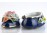 Régi jelzett kék porcelán ékszertartó