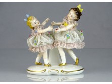 Régi jelzett SITZENDORF porcelán figura