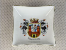Régi címeres porcelán kistálka MAGDEBURG
