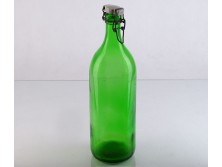 Régi zöld csatos üveg palack 30 cm