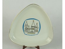 Hollóházi porcelán tál HALÁSZBÁSTYA