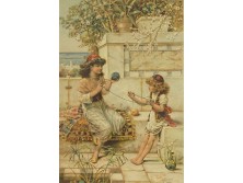 Antik W.F. Holeman nyomat : A segítő kéz