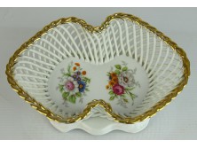 Jelzett porcelán kínáló kosár