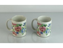 Régi rózsás porcelán bögrepár