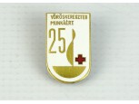 Régi tűzzománc vöröskereszt kitűző
