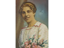 Antik VUCSETICS ILLÉS színezett fotográfia