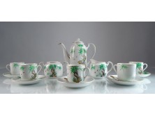 Régi keleti mintás porcelán kávéskészlet