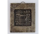 Régi ezüstözött réz falidísz 1970 Szolnok