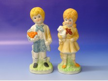 Hibátlan biszkvit porcelán figura pár