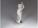 Hibátlan biszkvit porcelán lány figura 16 cm