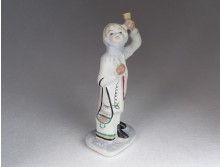 Hibátlan biszkvit porcelán lány figura 16 cm