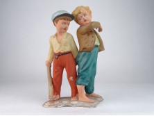 Hibátlan biszkvit porcelán fiú pár 22.5 cm