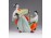 Kétalakos táncoló orosz porcelán figura