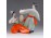 Kétalakos táncoló orosz porcelán figura