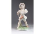 Hibátlan takarítónő porcelán figura 19.5 cm