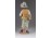 Biszkvit porcelán iskolás fiú figura 28 cm