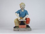 Hibátlan biszkvit porcelán kovács figura