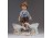 Biszkvit porcelán libás fiú figura 21 cm