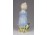 Jelzett kék ruhás kislány porcelán figura