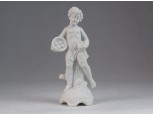 Régi fehér biszkvit porcelán angyal 12 cm