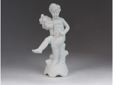 Régi fehér biszkvit porcelán angyal 12 cm