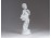 Régi fehér biszkvit porcelán angyal 12 cm
