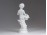 Régi fehér biszkvit porcelán angyal 12 cm