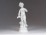 Régi fehér mázas porcelán angyal 12 cm