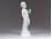 Régi fehér mázas porcelán angyal 12 cm