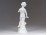 Régi fehér mázas porcelán angyal 12 cm