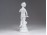 Régi fehér mázas porcelán angyal 12 cm