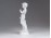 Régi fehér mázas porcelán angyal 12 cm