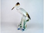 Hatalmas méretű porcelán kócsag szobor 37 cm