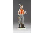 Régi porcelán DRASCHE favágó figura