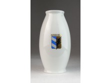 Szeged címeres Hollóházi porcelán váza 11 cm