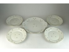 Jelzett német porcelán süteményes készlet